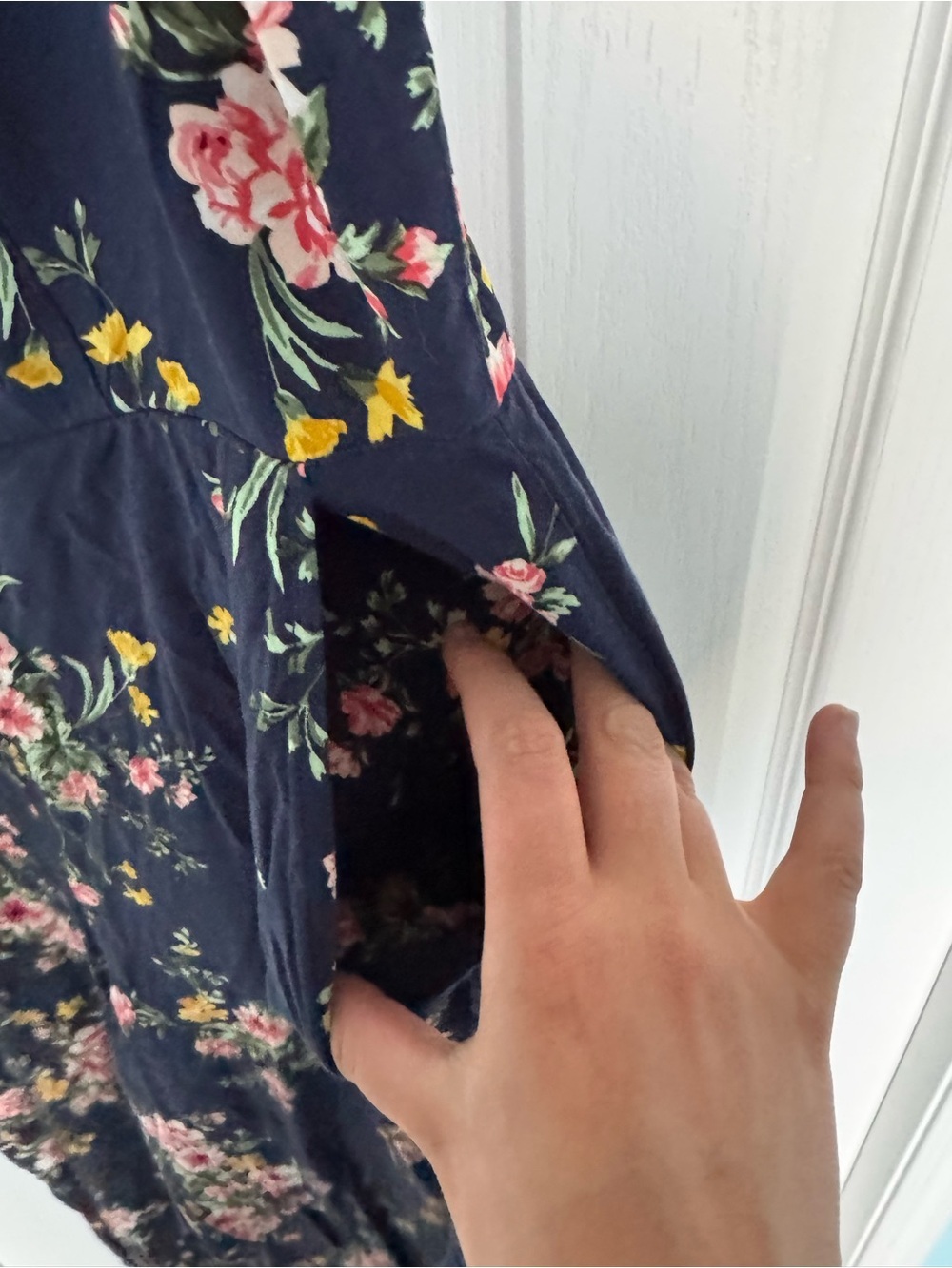 Old Navy Floral Spaghetti Strap Midi Romper - Picture 3 of 7